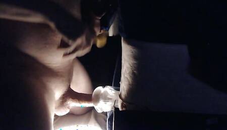 Masturbating with clear fuck toy makes me cum deep inside