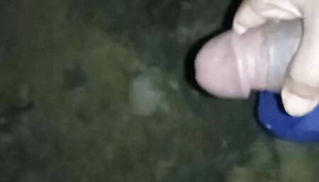 Masturbating Outside neighbors bhabhi house with brinjal colour panty