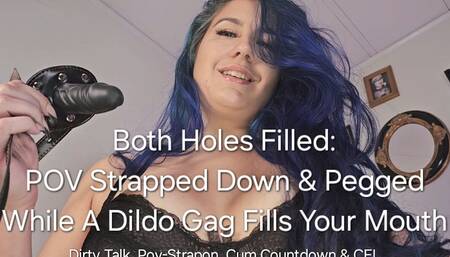 POV Strapped Down & Pegged While a Dildo Gag Fills Your Mouth: Dirty Talk, POV-strapon, Cum Countdown & CEI
