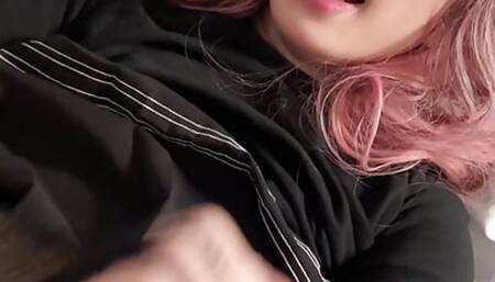 Cute Russian Femboy first ever self facial