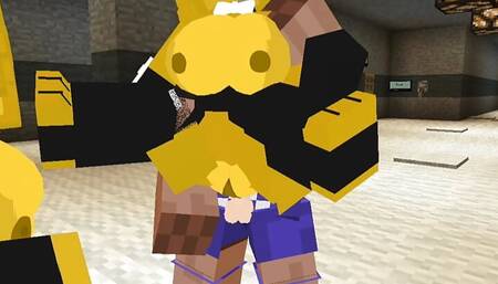 Minecraft Fapcraft: Fazclaire's Nightclub Edition Fucking Type 1 or Golden Bonfie, Golden Bonnie, in ass and face fucking