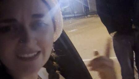 white nationalist barbie makes N kneel in laundry parking lot