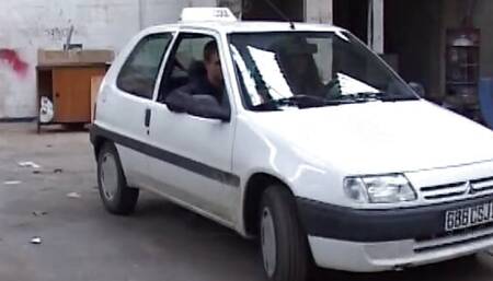 Hottest Redhead French ever enjoys anal sex on the back seat