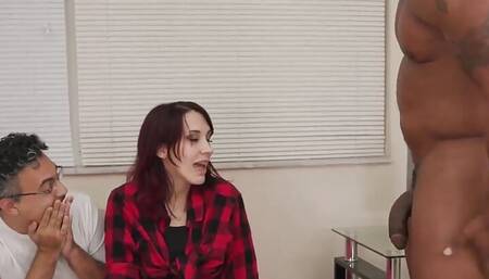 Redhead Tattooed Wife Scarlett Foxx Rides Sex Therapist Fat BBC