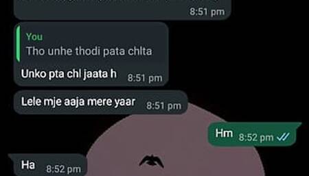 Girlfriend ke sath ki  chats on whatsapp Chut se nikla paani ladki ne liye maze