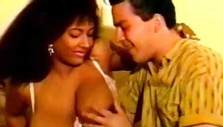 Gorgeous Ebony Babe Persia Enjoys When White Stud Is Drilling Her