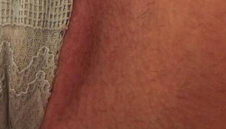 Fingering tight wet pussy while panties on.Wet sounds,virgin