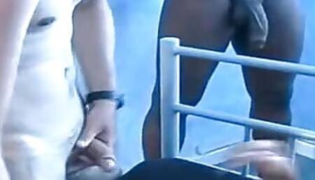 Cuckold MILF - Sissy husband wathing wife in threesome orgy