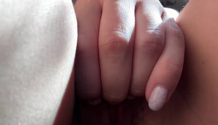 Sexy Naked Stepsister Jerks Wet Clit to Orgasm