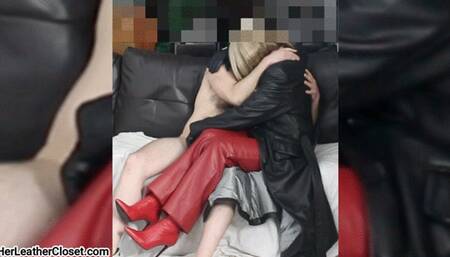 Red Leather Pants Edging