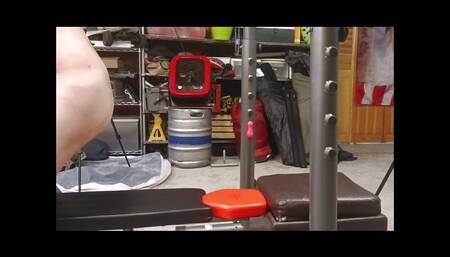 Hard pegging and cum shot after she eats his ass