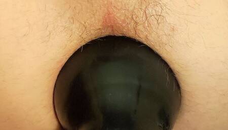 Orgasm and Inflatable Anal Dilator for My Naughty Husband