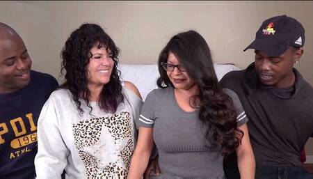 Rough Gangbang of Busty MILFs Isabella, Hollee, and Camille
