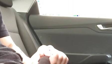Quick charge cumshot inside Uber makes the dick relax.