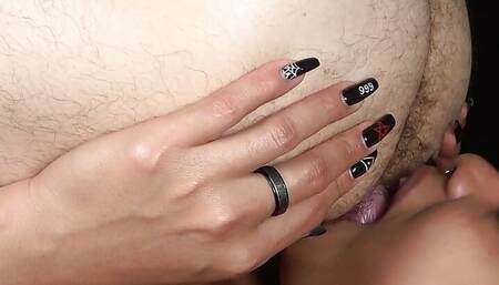 I really missed smelling and sucking his ass so I didn't waste the opportunity. Hard passionate sex