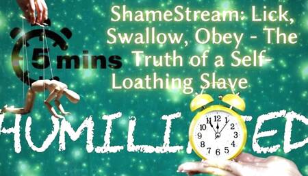 Shamestream: Lick, Swallow, Obey - the Truth of a Self-loathing Slave