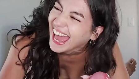 Petite Baddie Megan Mistakes Gives Sloppy Head & Gets Stuffed