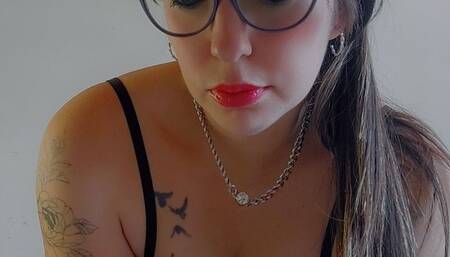 I came back from a very horny party and I didn't have time to take off my heels so I masturbated with my toy