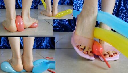 Smushed Harshly by My Classy Bare Feet in Red Toenail Polish Ita