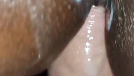 Married Ebony Has Her Pants Ripped and Her Creamy Pussy Fucked by Worker's Huge Soft Cock Because the Cuckold Doesn't Know How T