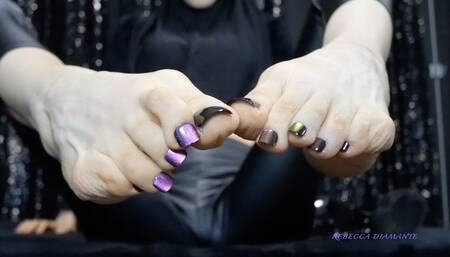 Mesmerizing Iridescent Nails Arabian Foot Worship