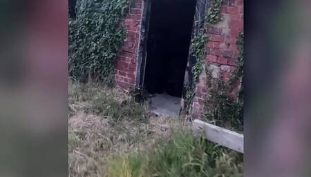 Bound Slave Locked Back in Chastity Then Left Alone Naked & Blindfolded in Abandoned Barn