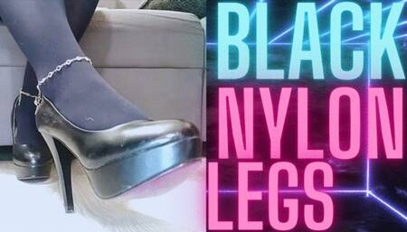 (66) BLACK NYLON LEGS