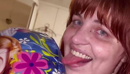 Making Balloons Dirty with Piss, Spit and Food and Launching to the Sky