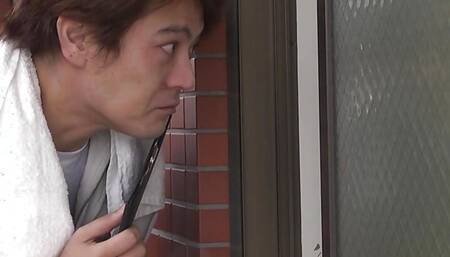 Japanese horny housewife Yui Misaki  masturbates alone at home uncensored.