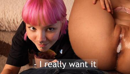 "Stepbrother, fill me up!" - she found out that her stepbrother likes creampie!