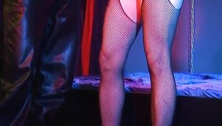 A masked German whore gets wrecked in this hardcore BDSM gangbang