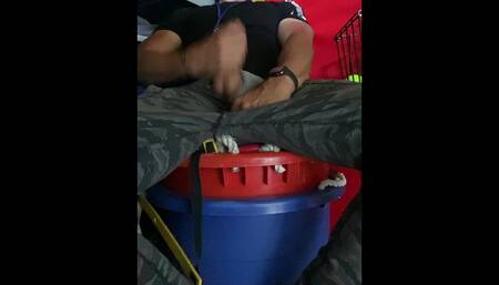 Horny PE Teacher JockDad87 Busts a Nut Between Classes