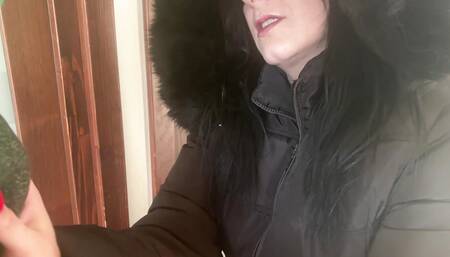 Milfycalla- Cum on Clothes. Cum on Fluffy Jacket 141