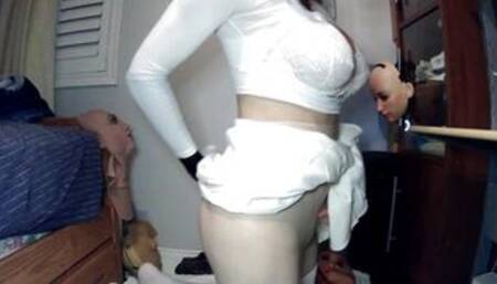 Anime Girl Happi Pt 2 Jill ! Happi unmasks from her kigurumi mask and masks in her doll mask Jill!