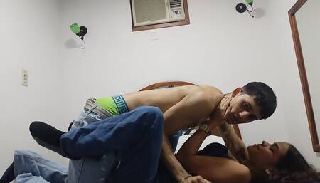 Night of Passion with My Hot Stepbrother with a Very Thick Cock