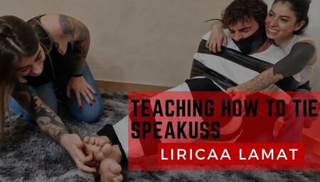 Teaching Rainbow Lau to hogtie Speakuss