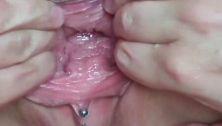 Little finger can be used by any grandma Swallows the whole hand in the pussy hole