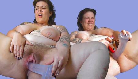 chubby exhibicionist gets horny masturbating and showing her pussy