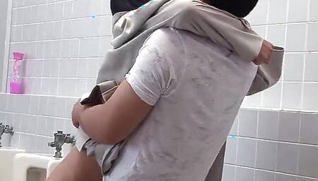 Small Tits Slim Japanese Nymphomanaic Teen Seduce Stranger to Uncensored Fuck on Public Toilet