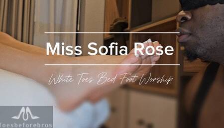 Miss Sofia Rose White Toes Bed Foot Worship