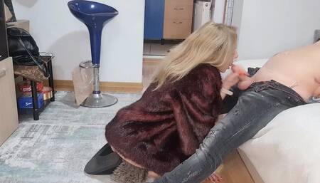 fur fetish blowjob handjob