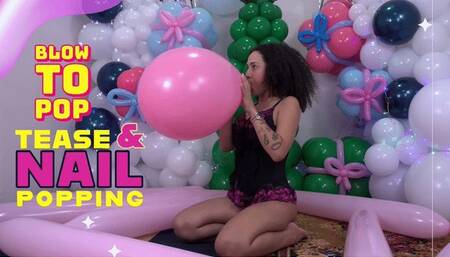 Beatriz Unique Looner Session: Blowing, Popping, and Teasing with Pink Perfection!