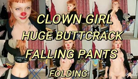 Clown Girl with Sagging Pants Buttcrack