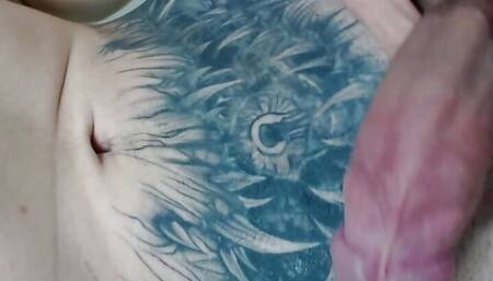 Tattooed Young Man Masturbates Until He Cums