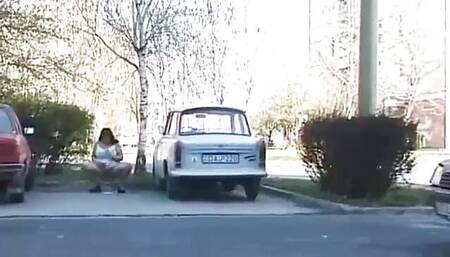 Naughty girls pissing outdoors - DVD