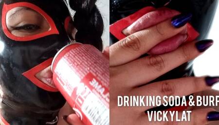 Goddess drinking soda and burping for you