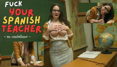 Fuck your Spanish Teacher CruelAlice JOI - dildo suck and fuck