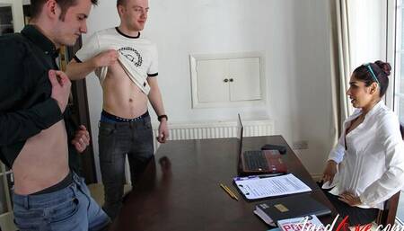 Impressive FMM hardcore fuck with a cum-loving girlfriend Sahara Knite