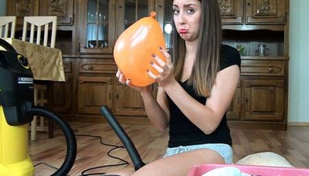 Vacuuming Thongs And Balloons With Kaercher HD-4K