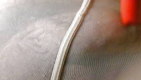 Sissy cums in pantyhose.